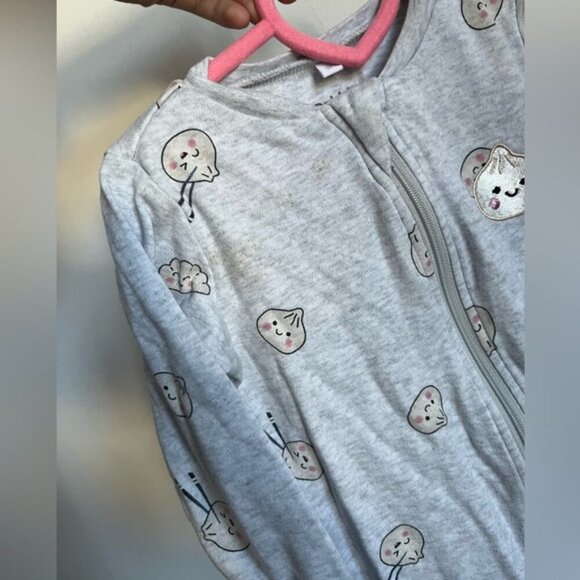 Pekkle Organic Cotton Unisex One Piece Pyjama - Gray Dumpling - 12 Months - Picture 2 of 5